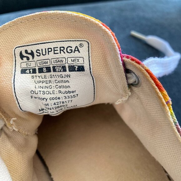 Superga Cotu 2750 Sneakers, Tie Dye, Size 41/9.5 - Picture 10 of 14